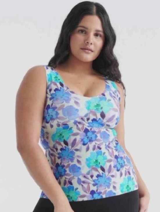 knix Tops - Knix Luxelift Evolution Tank Painted Bloom Built In Bra